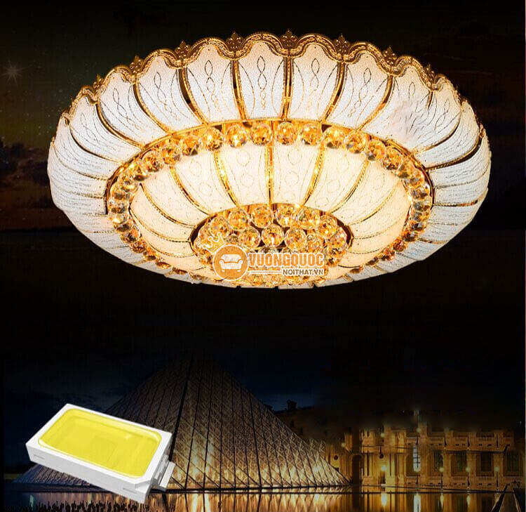 Đèn ốp trần thủy tinh kiểu dáng hoa cách điệu CM248-1